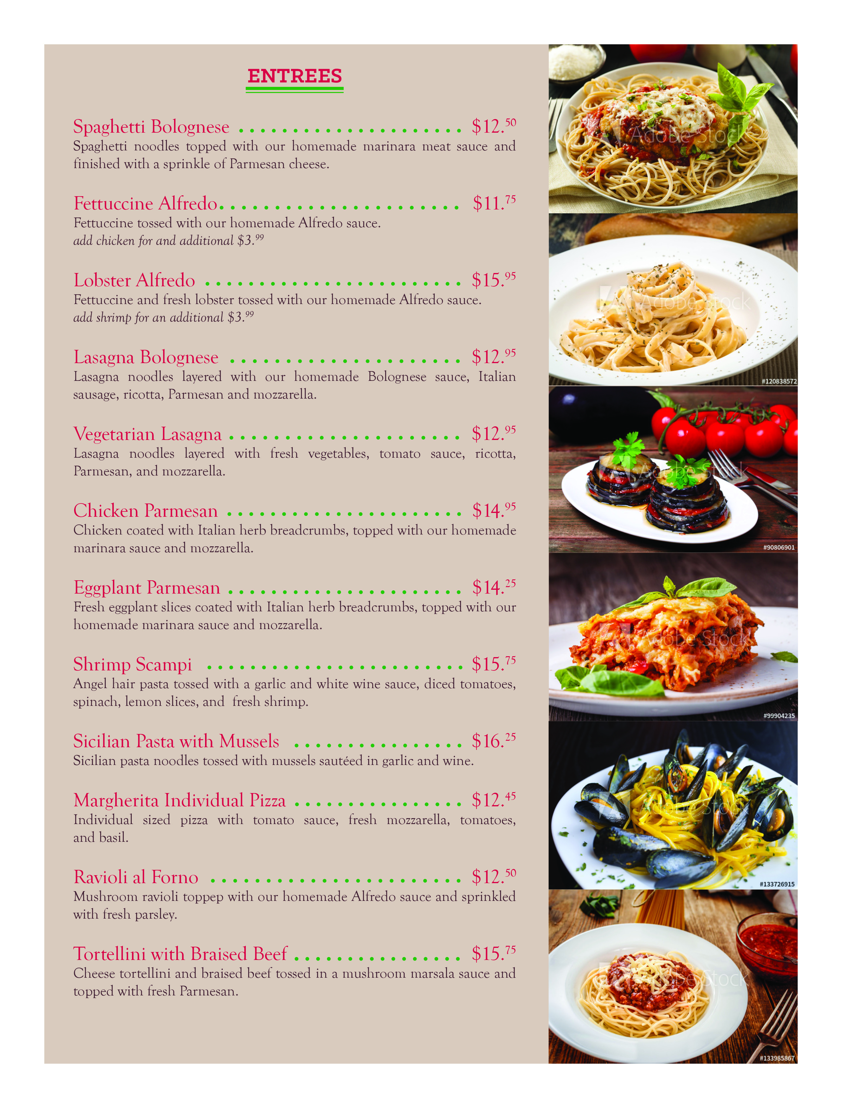 Menu Page 3